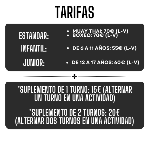 Tarifas Usera Fight Club